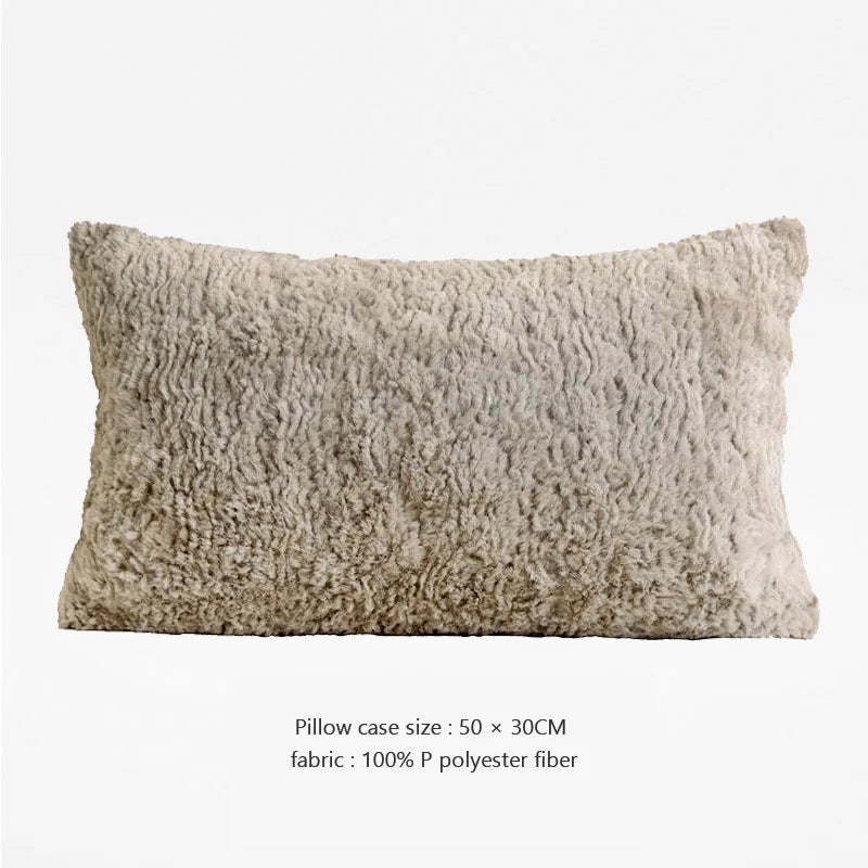 Orange Lumbar Cushion Cover Pillowcase