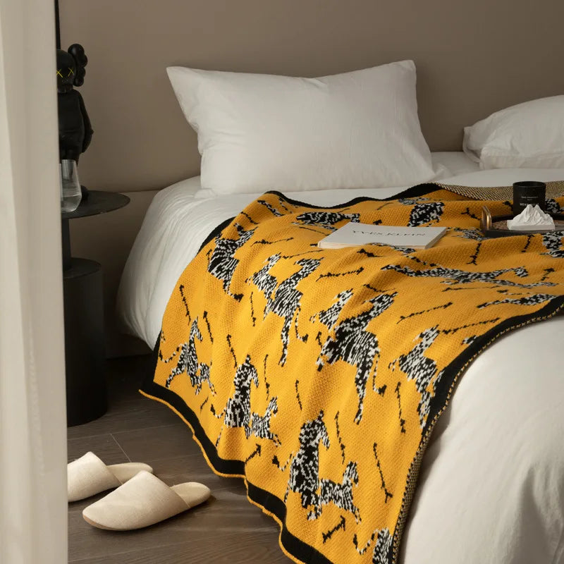 Couverture de coussin décoratif rétro zèbre