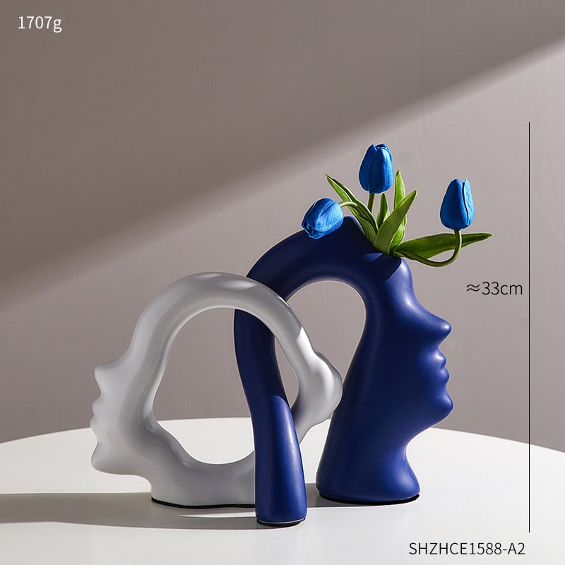 Abstrakte dekorative Blumenvase