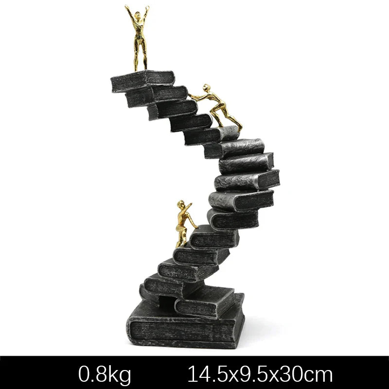 Modern Book Climb Figurine