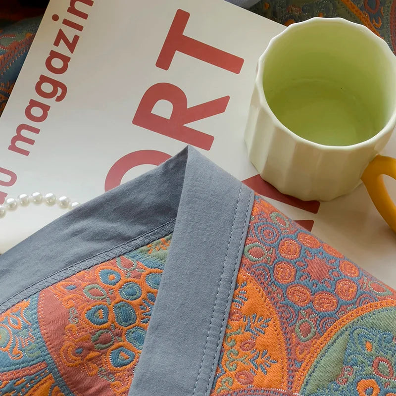 Tagesdecke im Vintage-Stil mit Muschelmuster