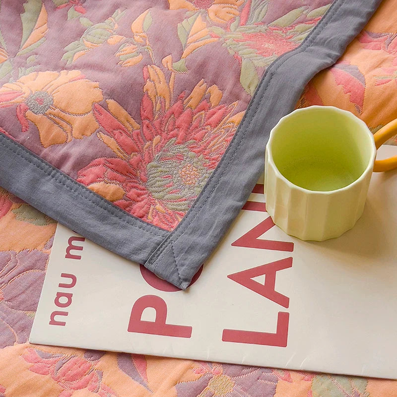 Tagesdecke im Retro-Sunburst-Stil