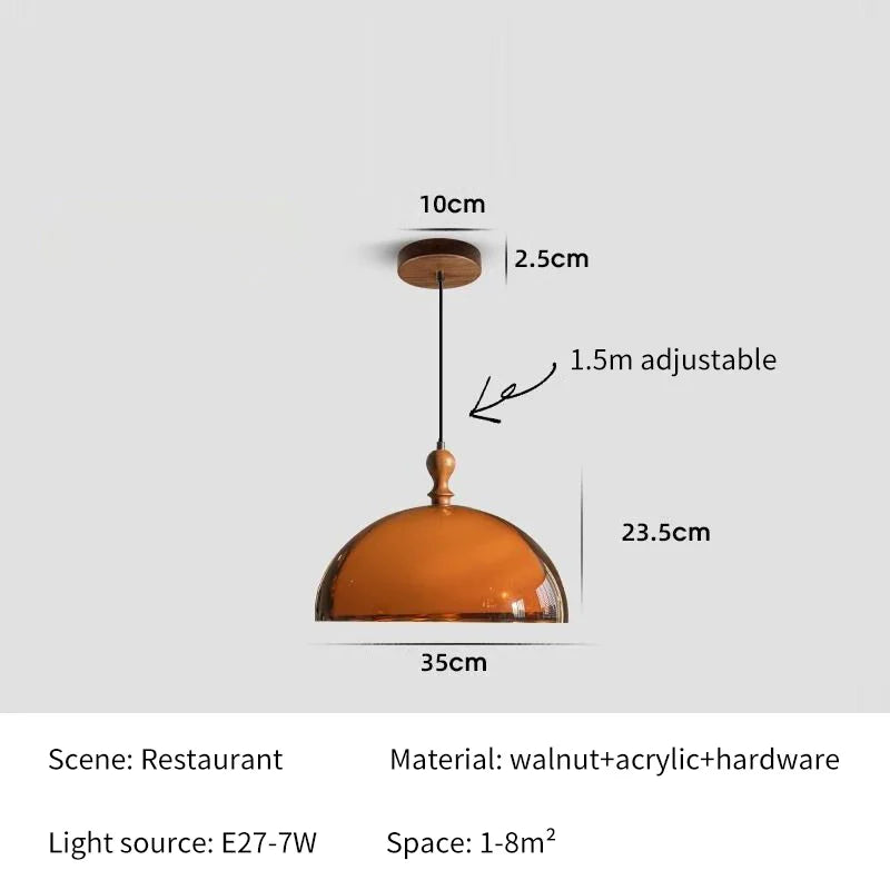 Amber Glow Dome Pendelleuchte