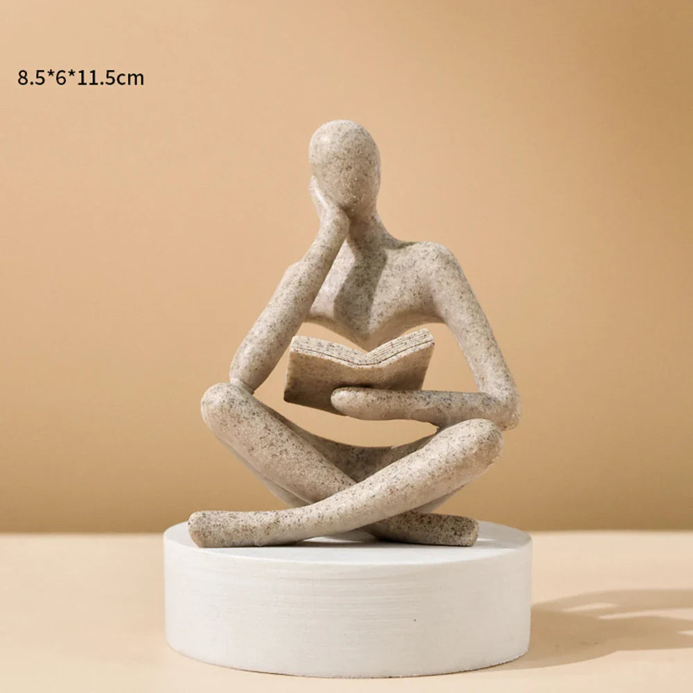 Abstract Thinker & Reader Sculpture Collection
