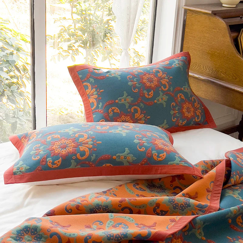 Tagesdecke „Blüten im Böhmischen Stil“