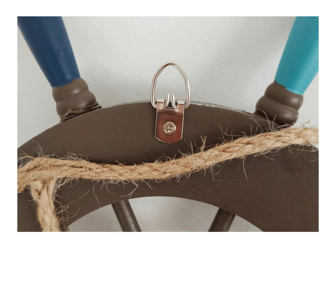 2 Stück nautische Schiffsrad- und Anker-Wanddekoration