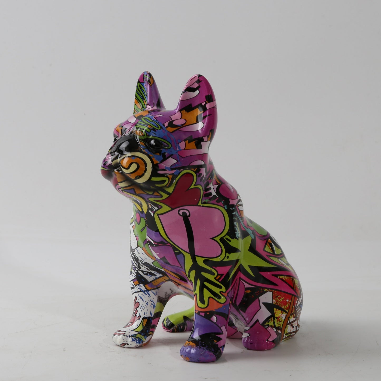 Figurine bouledogue graffiti nordique