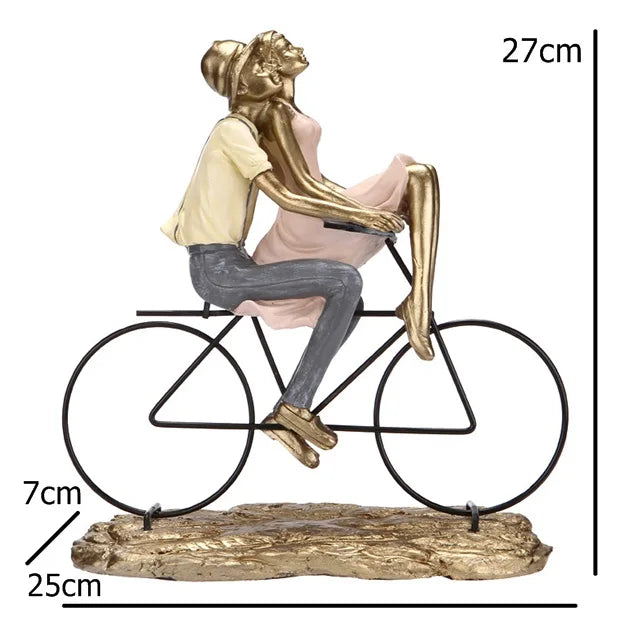 Our Journey" Romantic Couple on Bicycle Sculpture