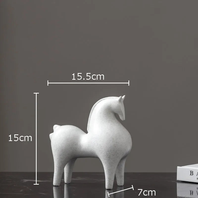 Sculpture de cheval minimaliste moderne