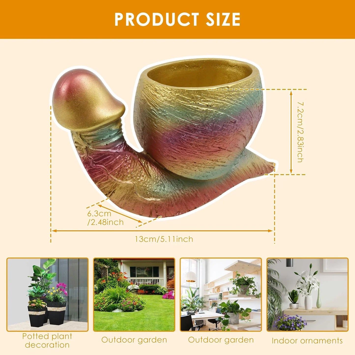 Rainbow Snail Planter