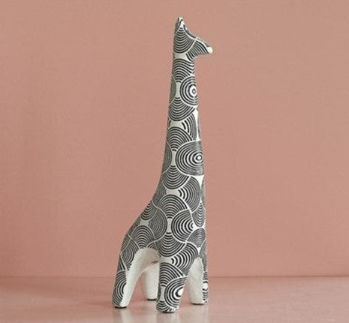 Figurines décoratives d'animaux nordiques en noir et blanc