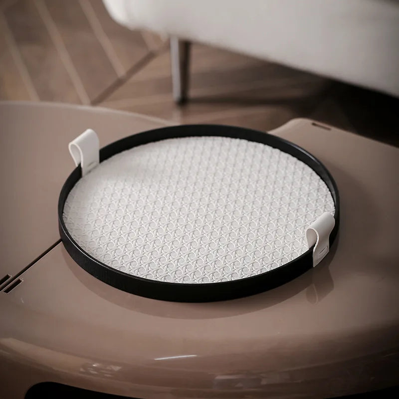 Nordisches rundes Schmucktablett