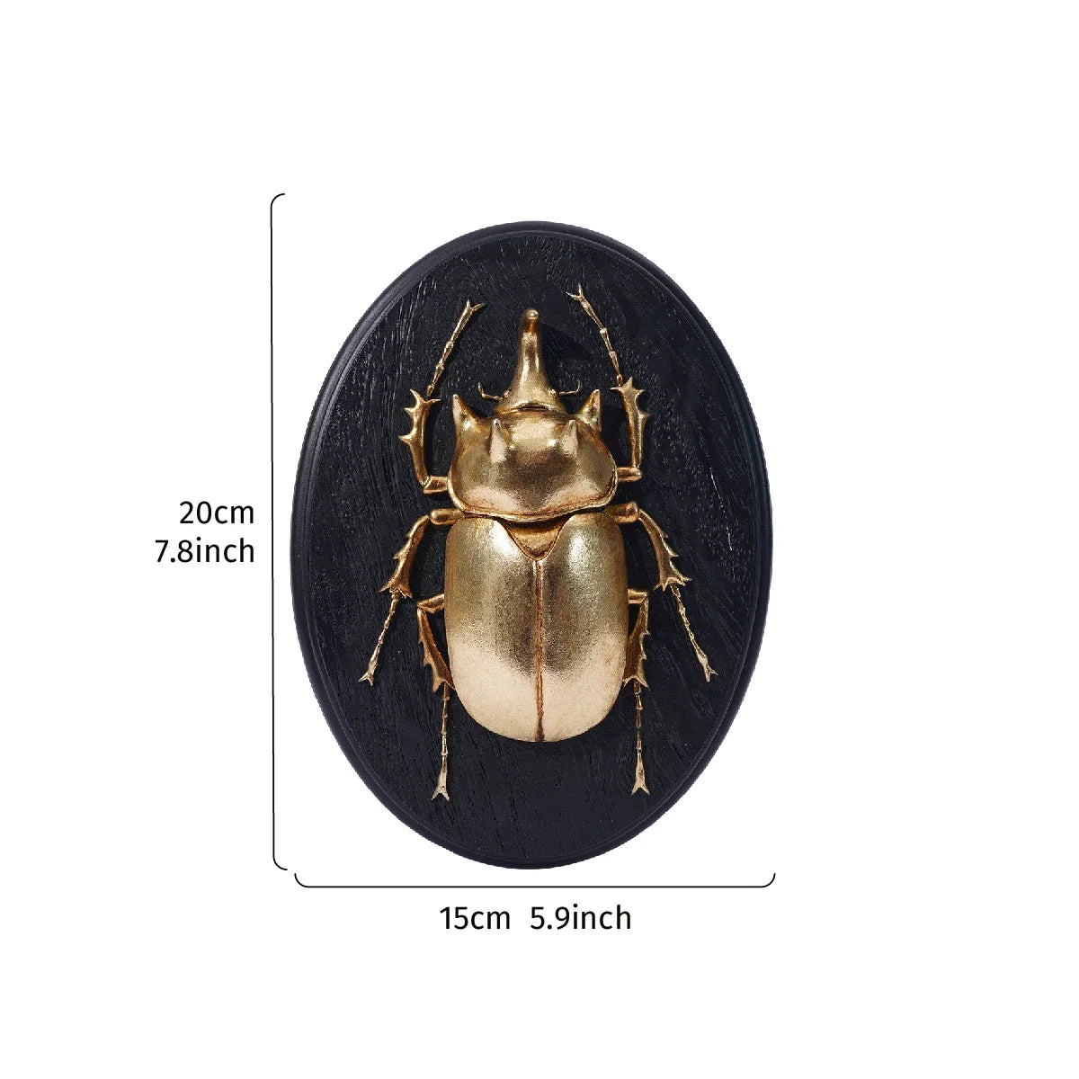 Golden Beetle Resin Wall Decor- Insect Themed Accent