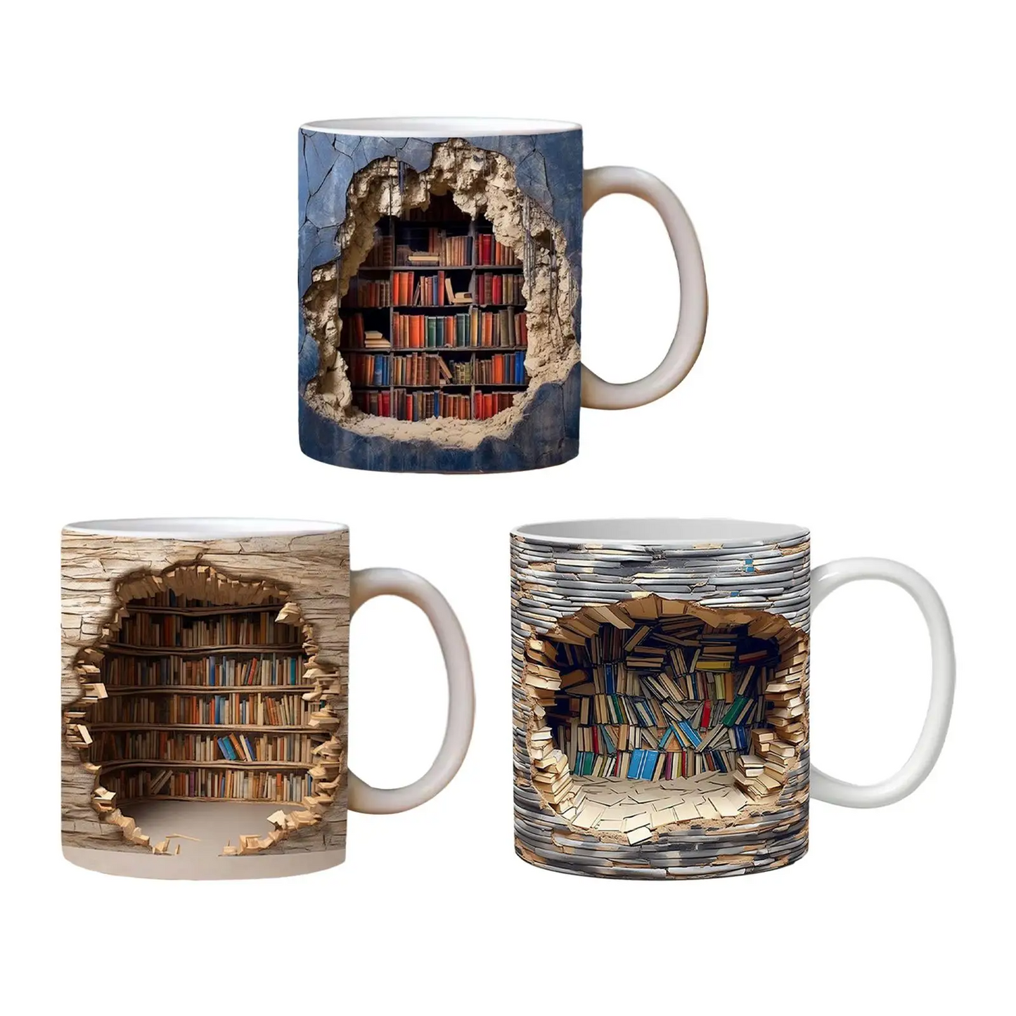 BiblioSip Bookshelf Mug