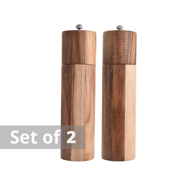 Grove Wooden Salt And Pepper Grinders