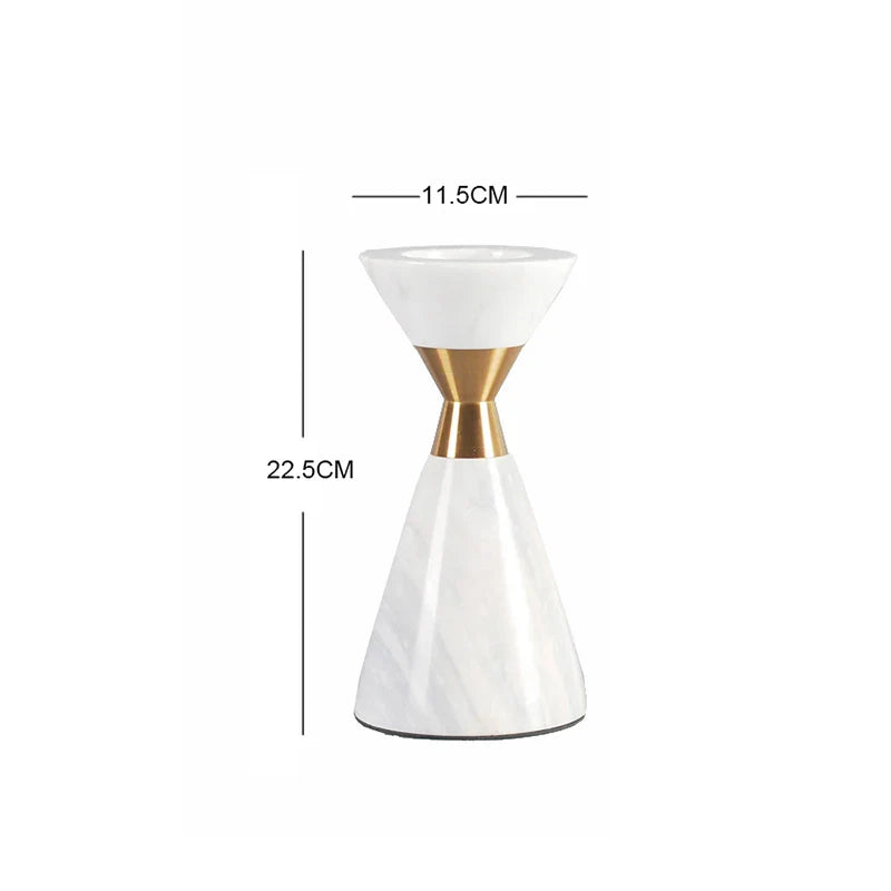 Bougeoir en marbre géométrique moderne