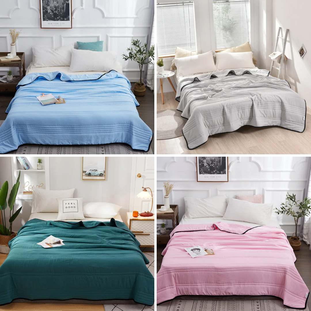 Couverture rafraîchissante en soie