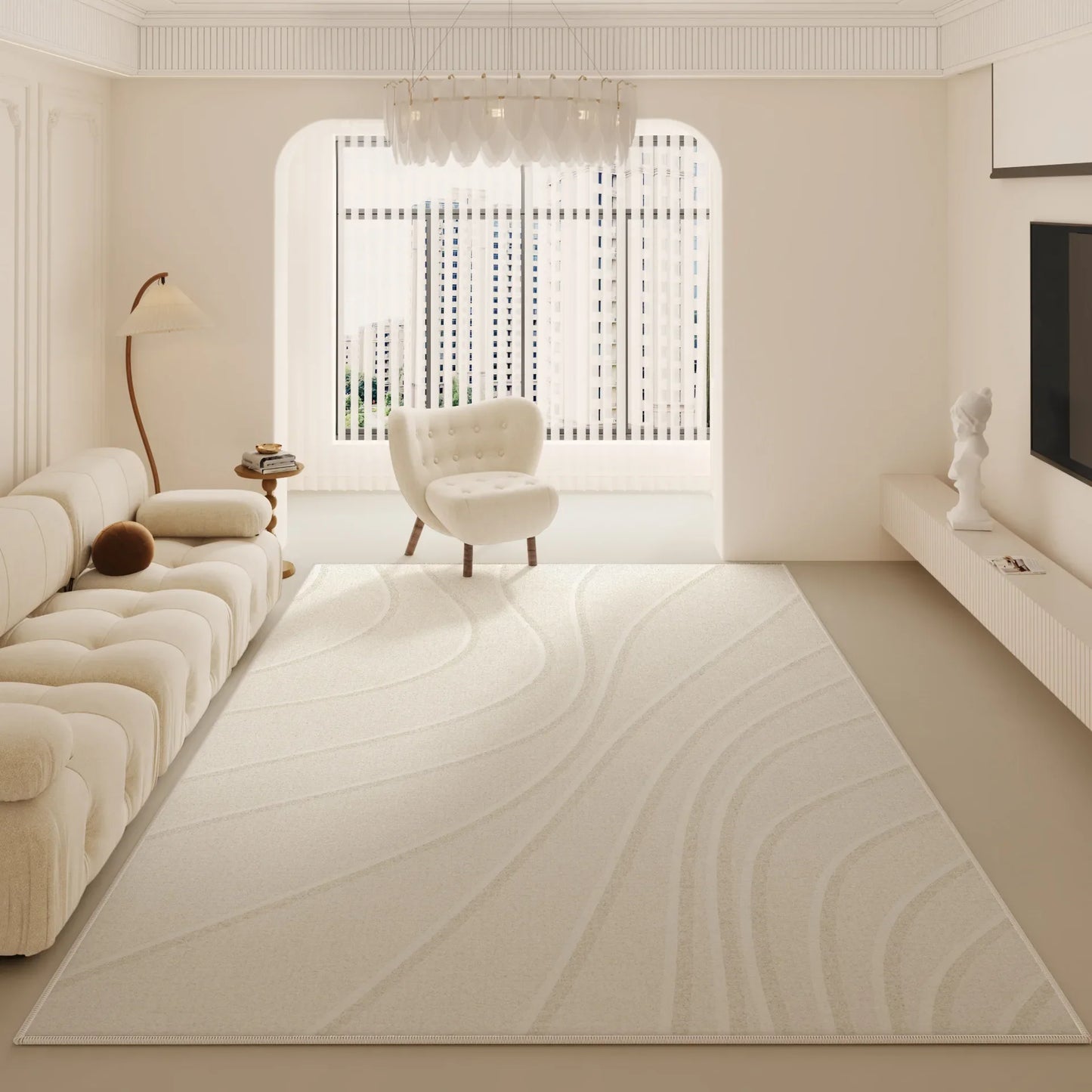Tapis de style crème simpliste