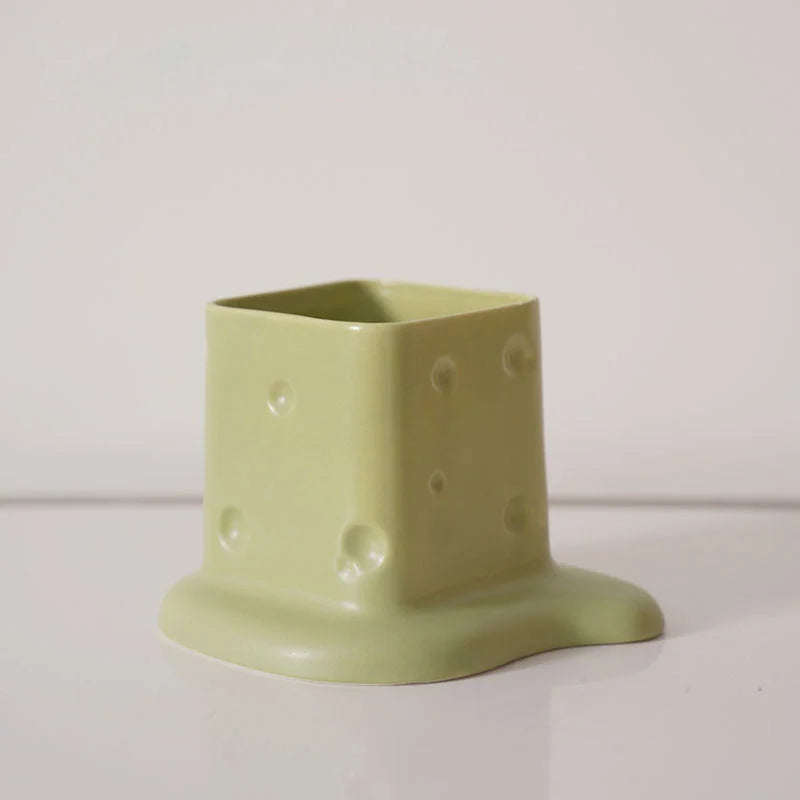 Melting Cheese Ceramic Desktop Organizer