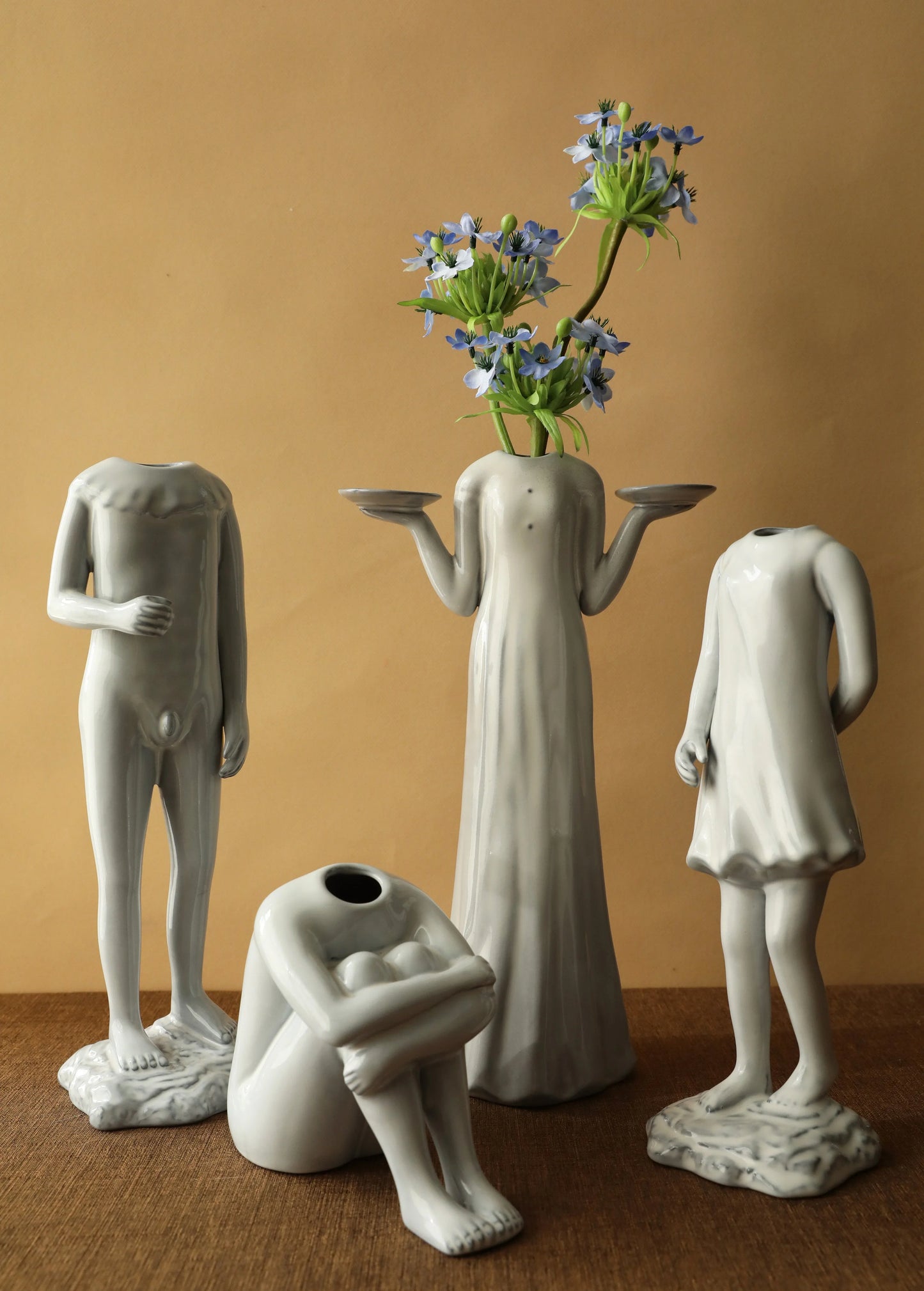 Sculptural Body Form Ceramic Vase