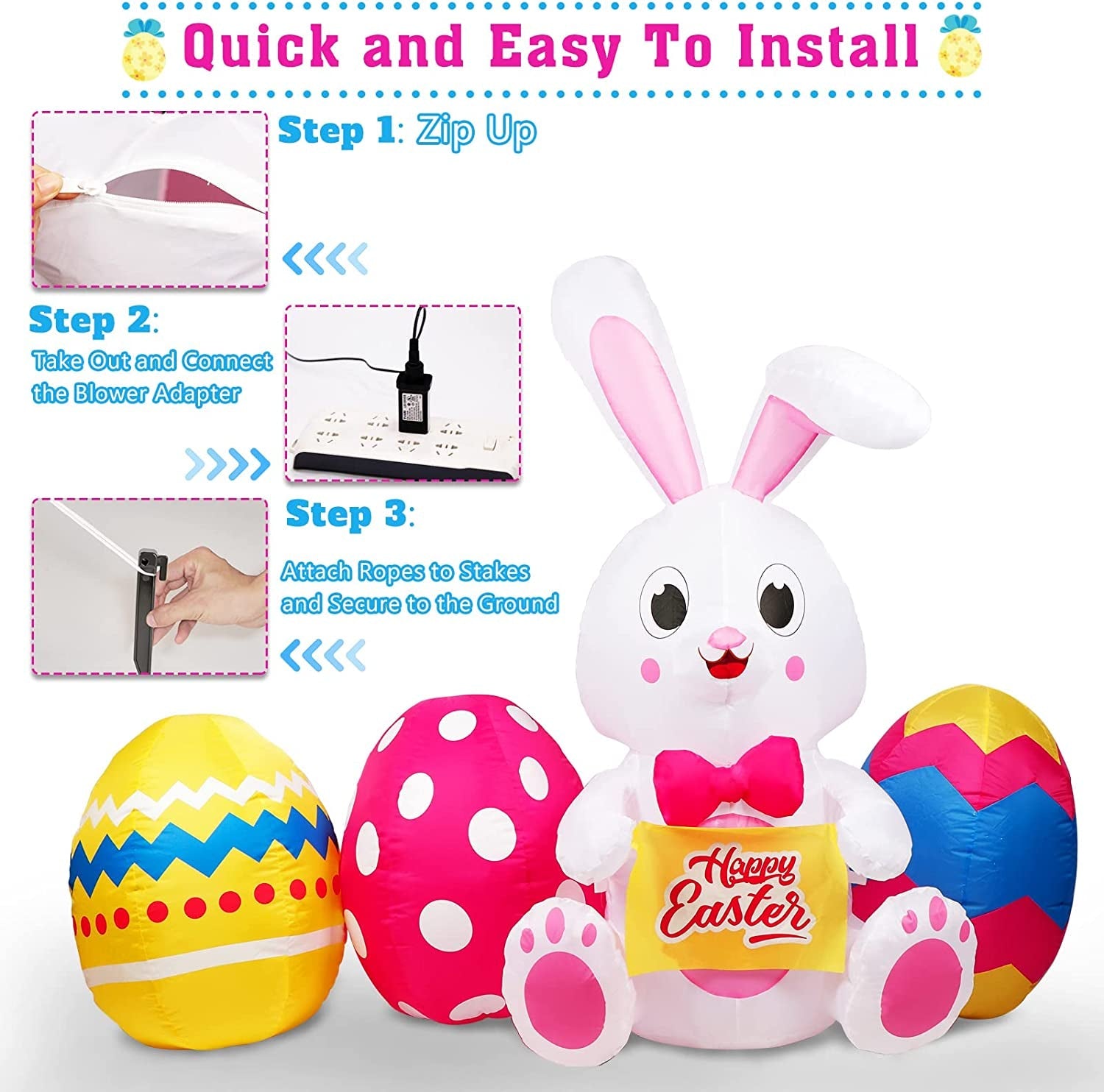 Huevos Inflables Para El Día De Pascua, Decoración Exterior, | Cuotas