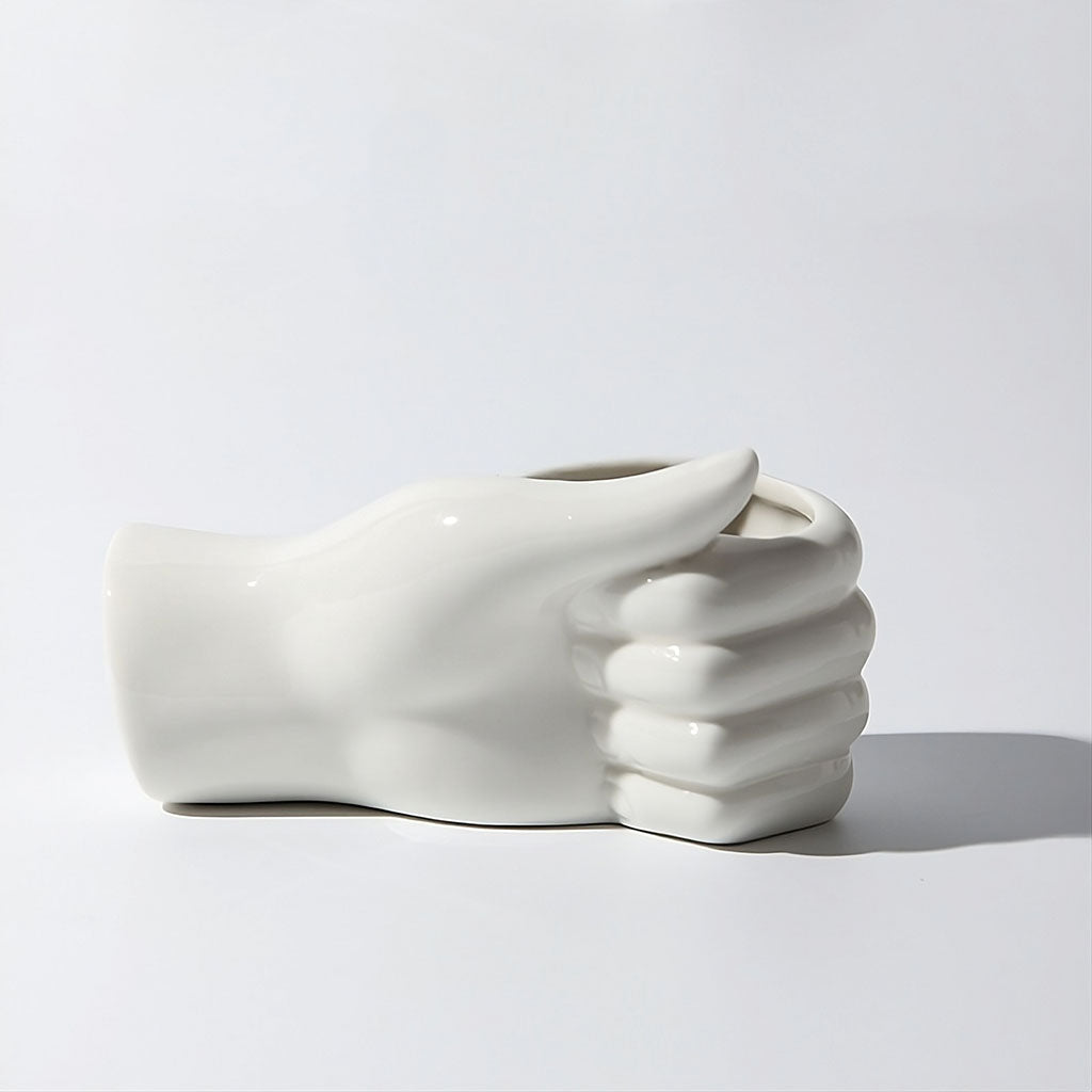 Arm Shaped Ceramic Vase