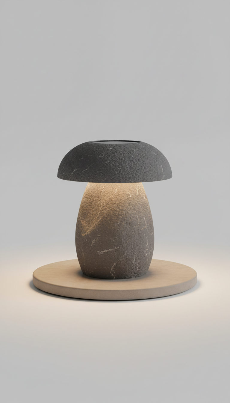 Outdoor Solar Lantern With Stone Base