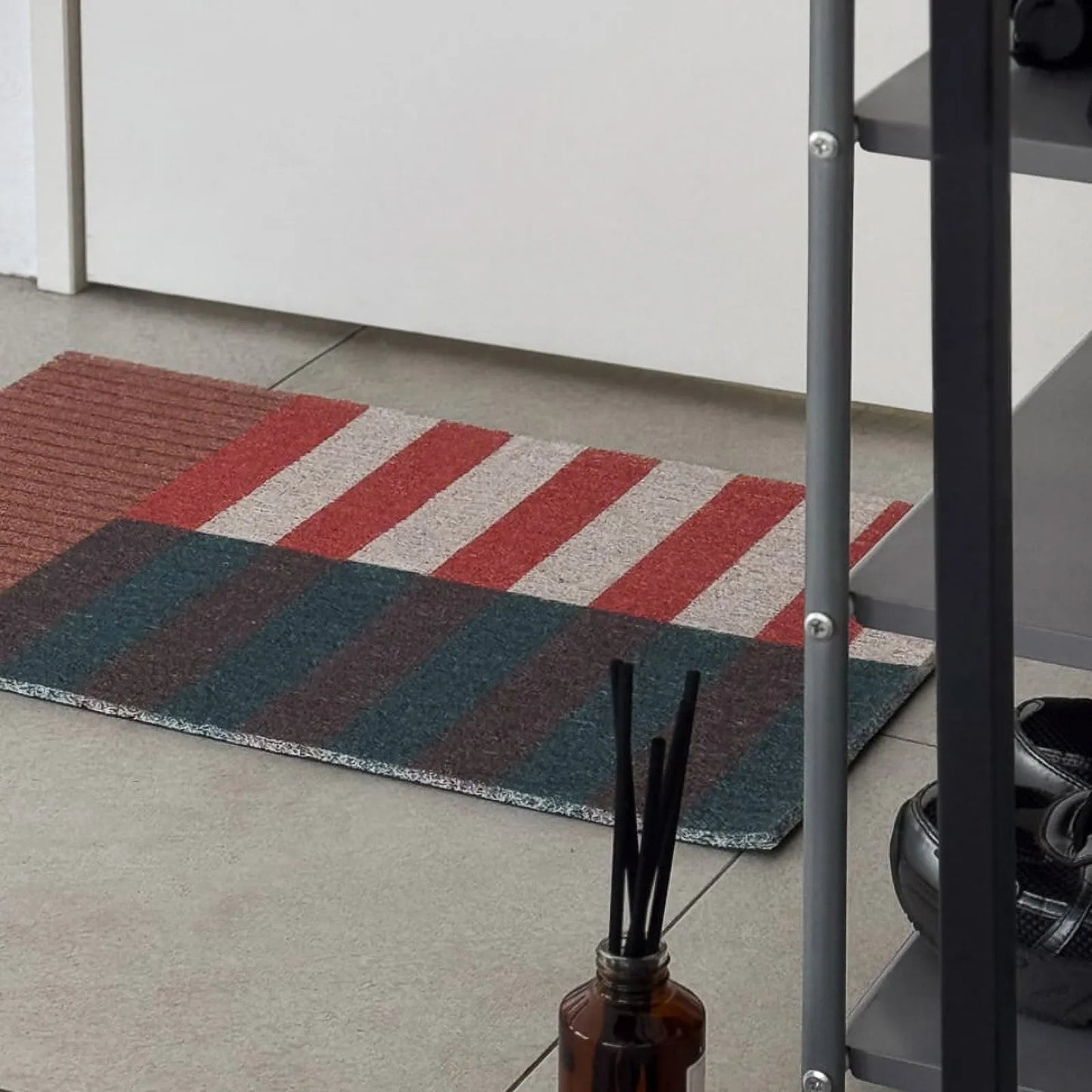 Bauhaus Geometric PVC Coil Entryway Doormat