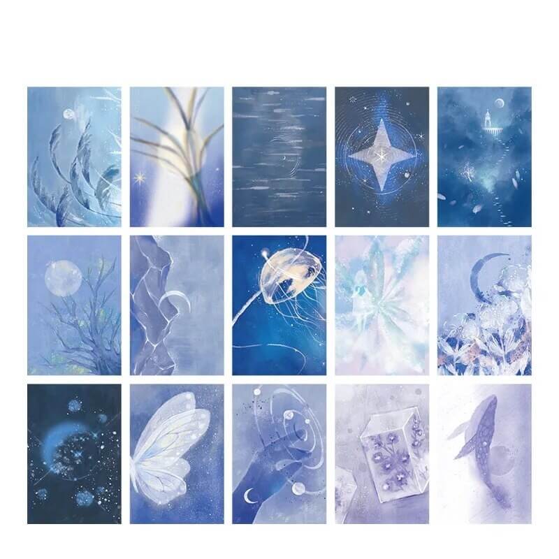 Blue Magic Crystals Wall Collage Cards SUB CATEGORY_Poster Cards