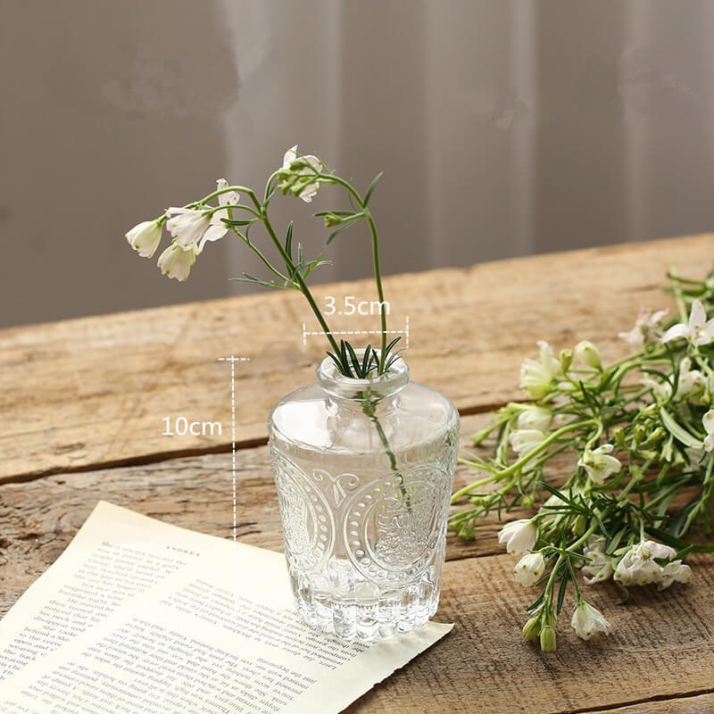 Clear Glass Vintage Bottle Vase SUB CATEGORY_Vases