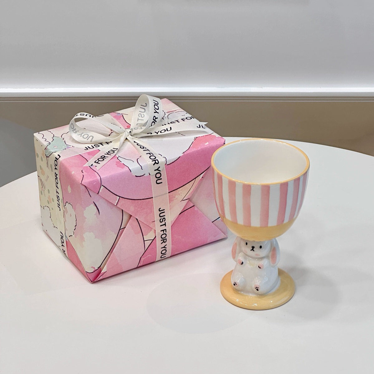 Coquette Bunny Pedestal Cup