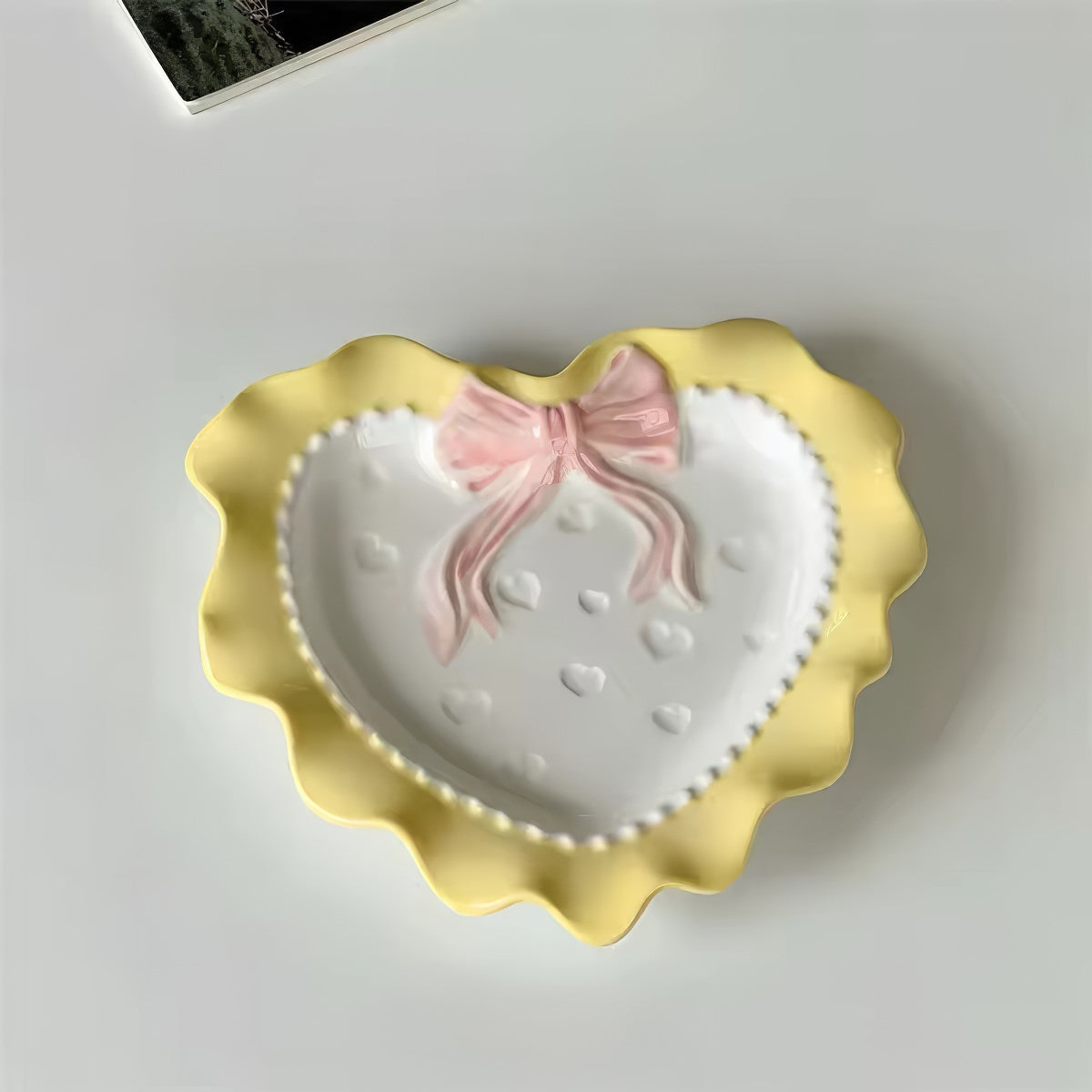 Pastel Coquette Heart-Shaped Saucer