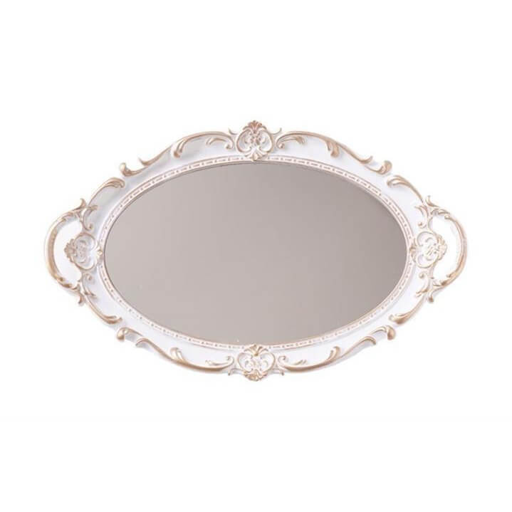Coquette Aesthetic Vintage Mirrored Oval Tray jewelry organizer tray