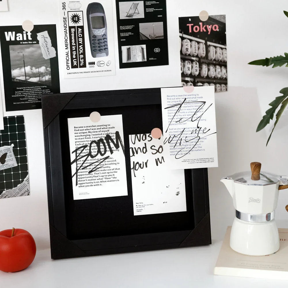 Monochrome Typographic & Photographic Wall Collage Kit