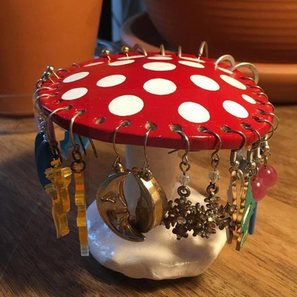 Mushroom Earring Holder crystal organizer tray