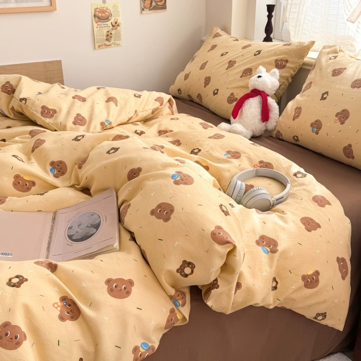 Kawaii Happy Bears Bedding Set