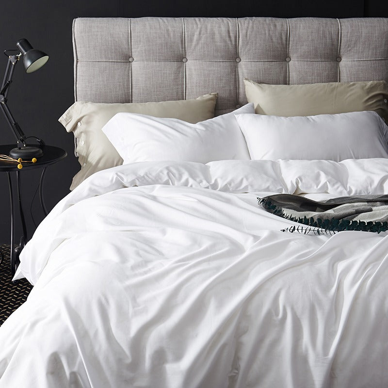 Klazida Porcelain White Ultra Silky Soft Egyptian Cotton Bedding Set
