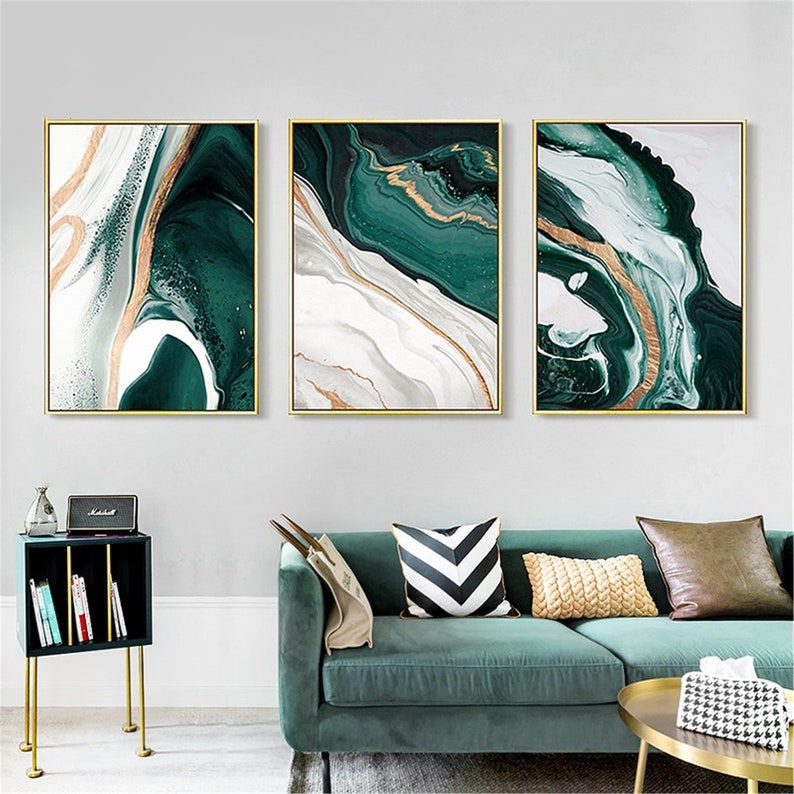 Peinture sur toile Green Opulence (lot de 6)