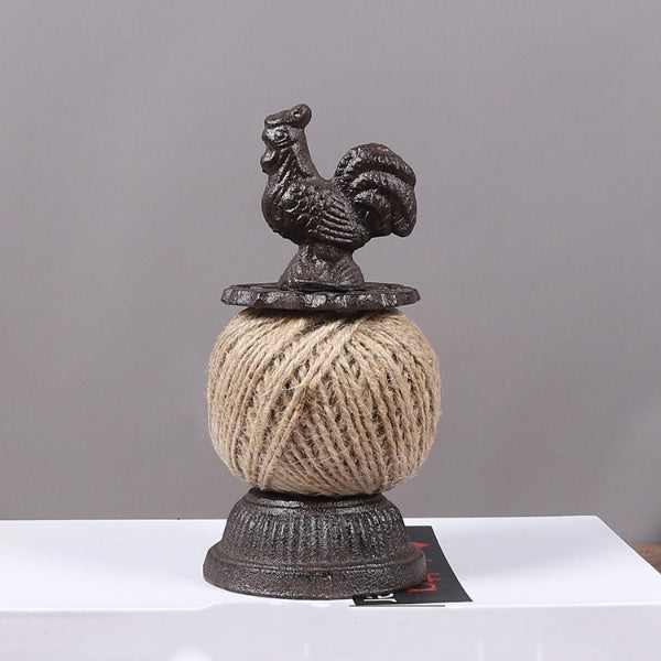 Décoration de support en corde de chanvre en fer