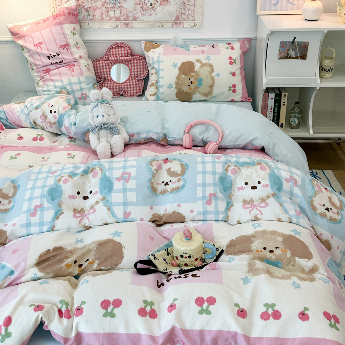 Kawaii Princess Patchwork Bedding Set