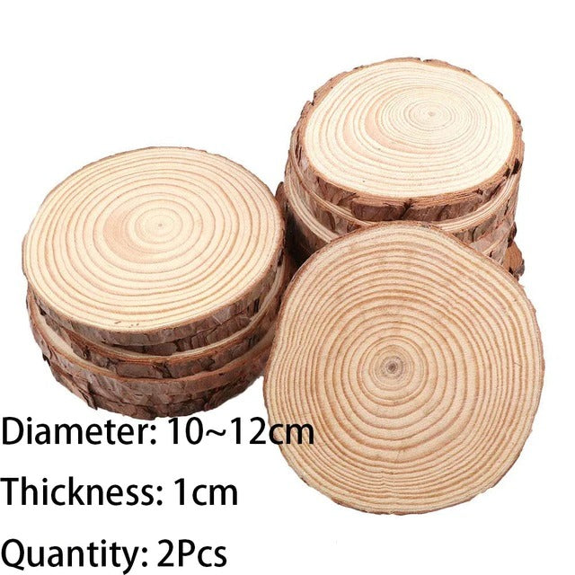 Natural Wooden Slice Coasters AESTHETIC_Cottagecore SUB CATEGORY_Desk Accessories