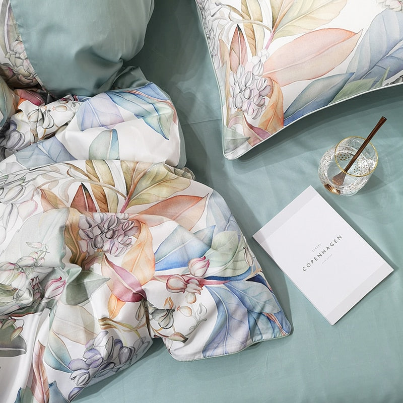 Drusilla Botanical Ultra Soft Egyptian Cotton Bedding Set