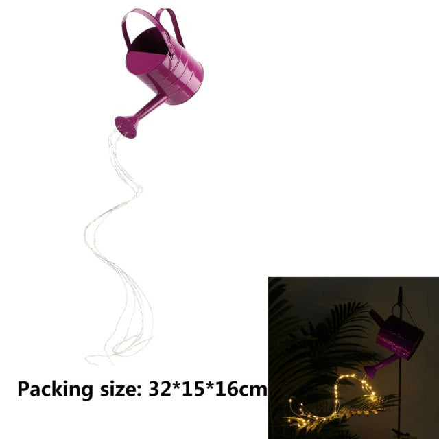 Arrosoir solaire avec lumières en cascade