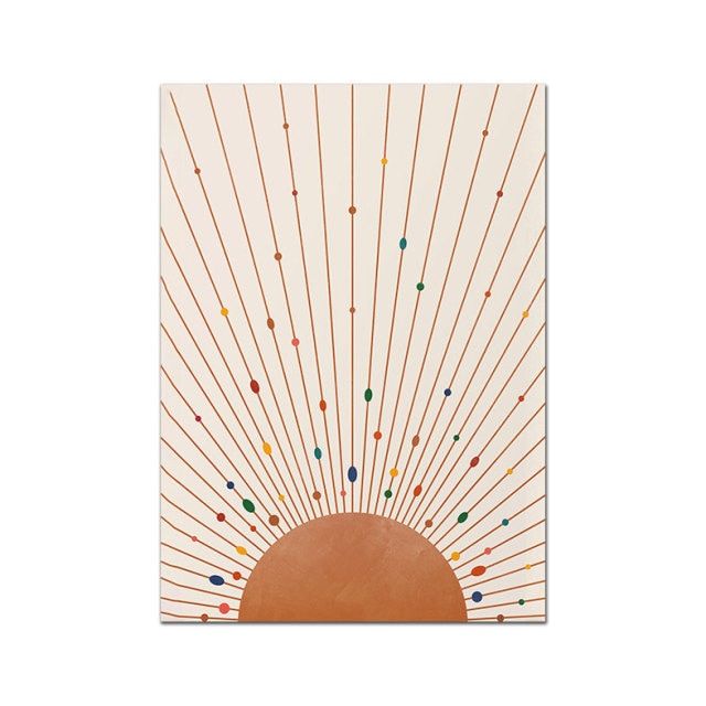 Toile murale abstraite style bohème