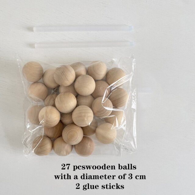 Dekorativer DIY Holzkugelwürfel