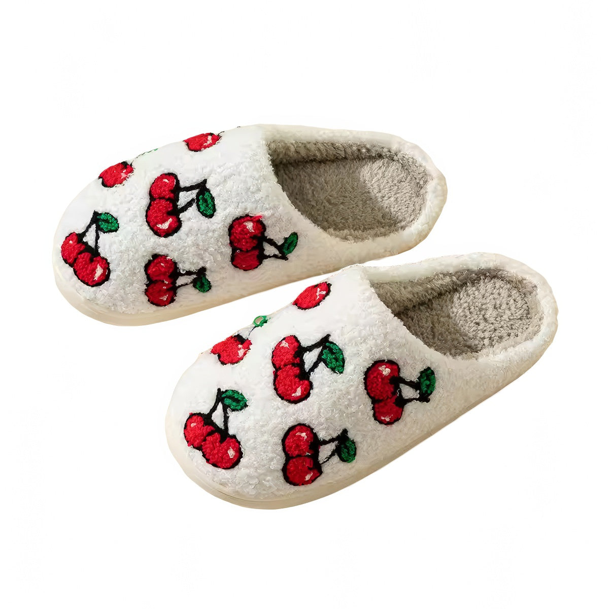 Red Cherries Soft Plush House Slippers – BAJE HOME