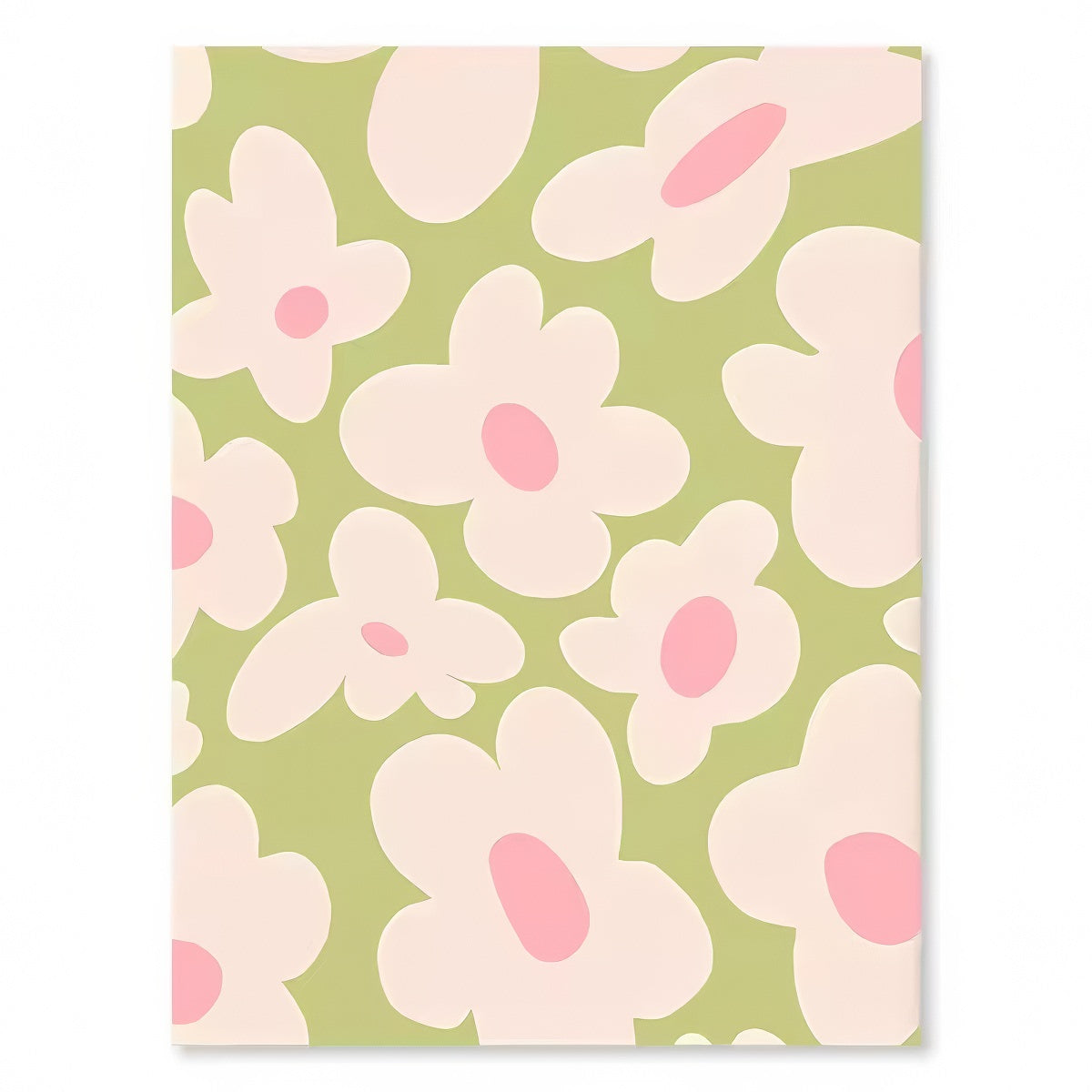 Wavy Pop Sage Green Canvas Posters