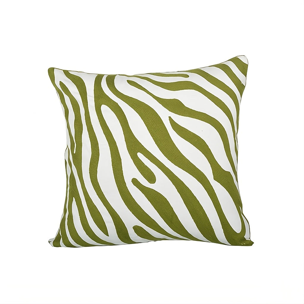 Sage Green Embroidery Throw Pillow Cover