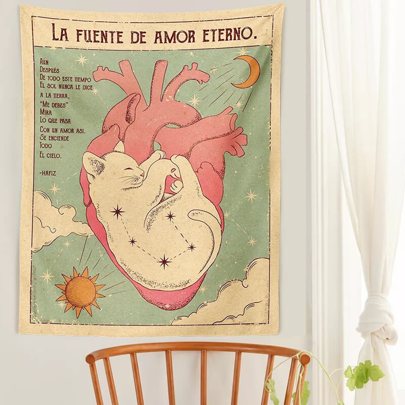Constellation of the Heart Kitten Tapestry