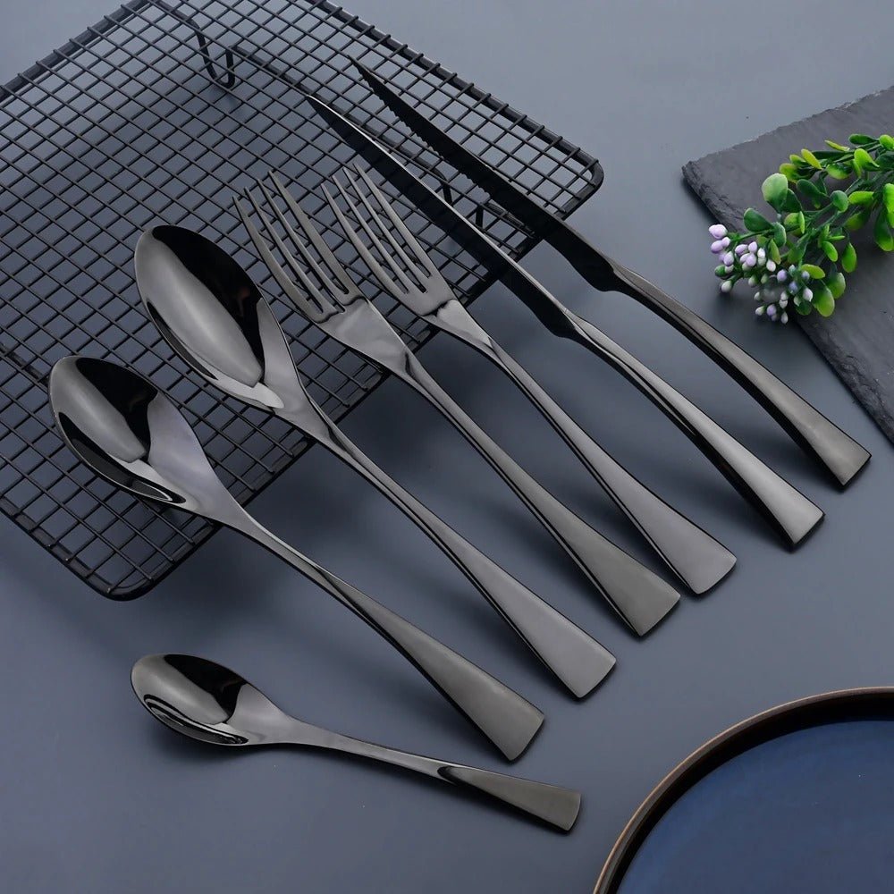 Matte Black Cutlery Set